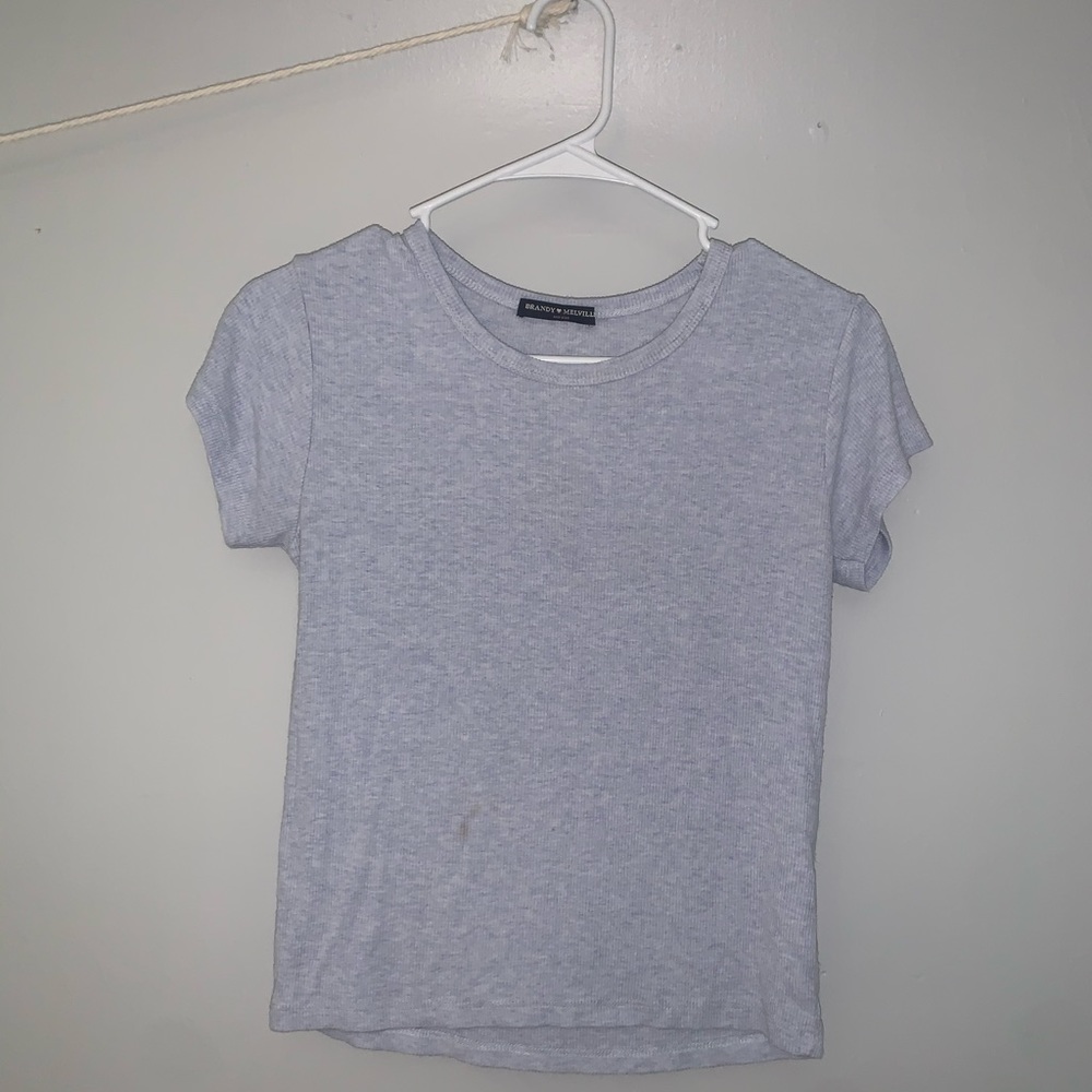 Brandy Melville light purple ribbed T-shirt